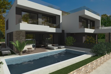CONTESSA 5; Moderna casa bifamiliare con piscina