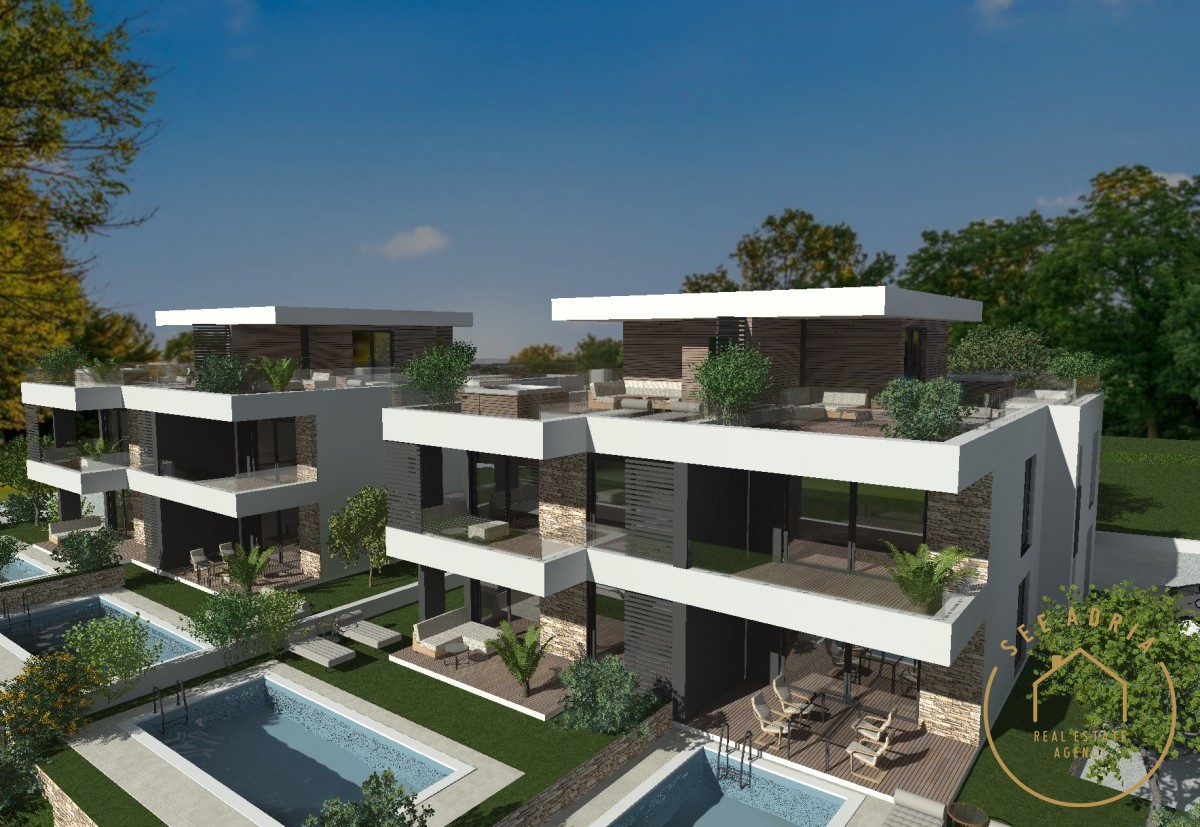 Apartment on the first floor with a roof terrace, Vabriga ( S3 ) - under construction