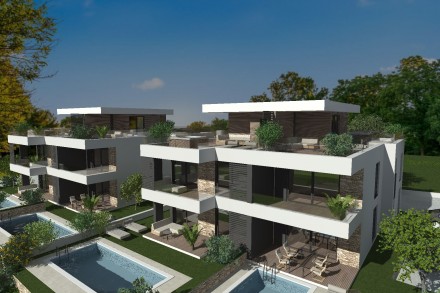 Apartment on the first floor with a roof terrace, Vabriga ( S3 )