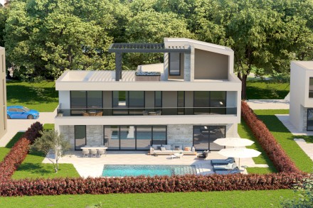 A beautiful villa with a sea view in the vicinity of Poreč, Frata - under construction