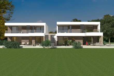 Modern villa with pool - under construction