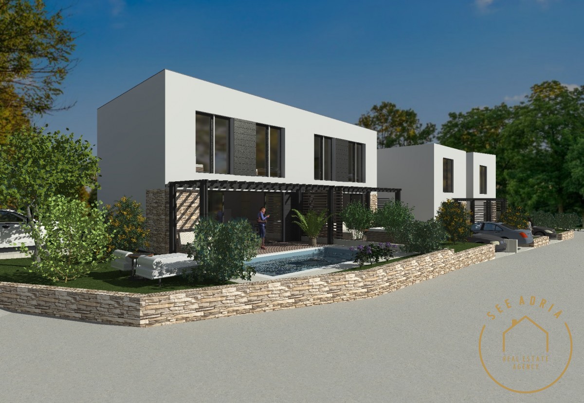 Modern terraced house with swimming pool, Vabriga - under construction